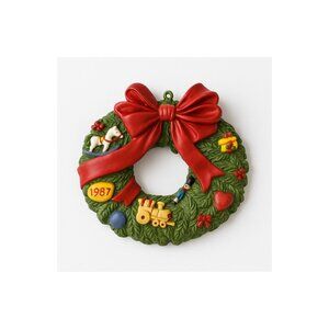 Hallmark Keepsake Ornament Club Wreath 1987 • Charter Member Exclusive • Vintage